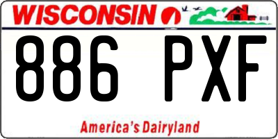 WI license plate 886PXF