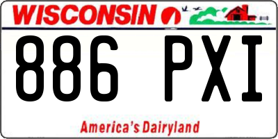 WI license plate 886PXI