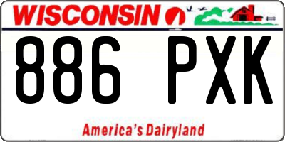 WI license plate 886PXK