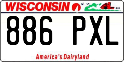 WI license plate 886PXL