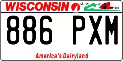 WI license plate 886PXM