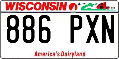 WI license plate 886PXN