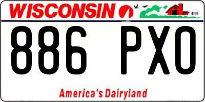 WI license plate 886PXO