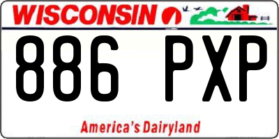 WI license plate 886PXP