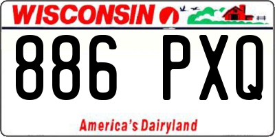 WI license plate 886PXQ