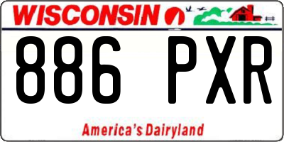 WI license plate 886PXR