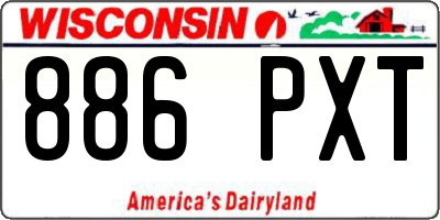 WI license plate 886PXT