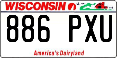 WI license plate 886PXU