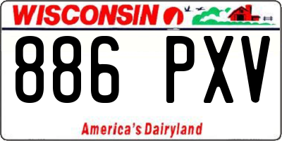 WI license plate 886PXV