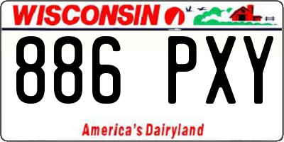 WI license plate 886PXY