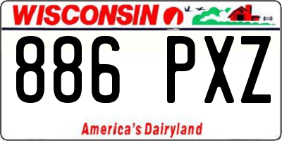 WI license plate 886PXZ