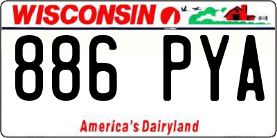 WI license plate 886PYA
