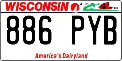 WI license plate 886PYB