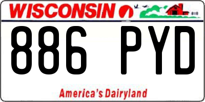 WI license plate 886PYD