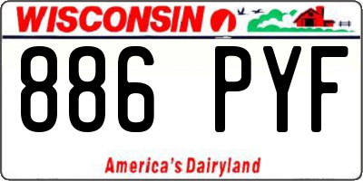 WI license plate 886PYF