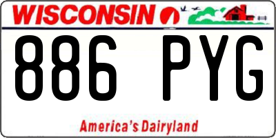 WI license plate 886PYG