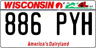 WI license plate 886PYH