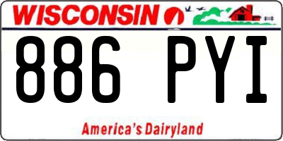 WI license plate 886PYI