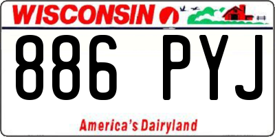 WI license plate 886PYJ