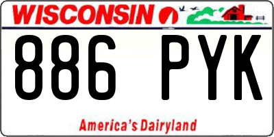 WI license plate 886PYK