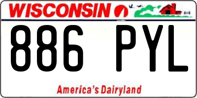 WI license plate 886PYL