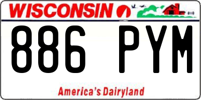 WI license plate 886PYM