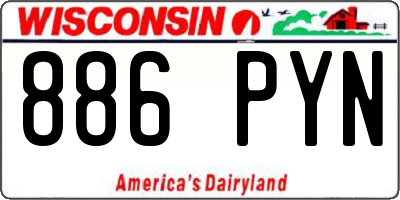 WI license plate 886PYN