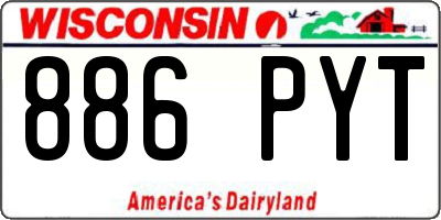 WI license plate 886PYT