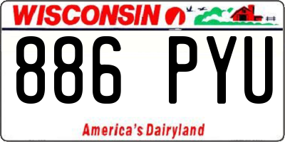 WI license plate 886PYU
