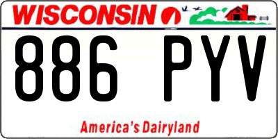 WI license plate 886PYV