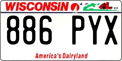 WI license plate 886PYX