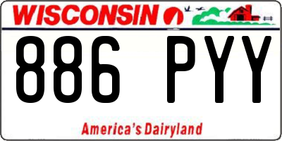 WI license plate 886PYY