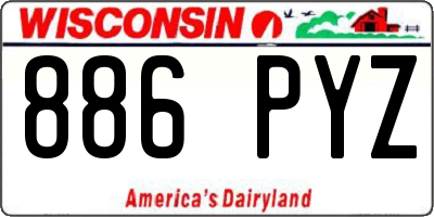 WI license plate 886PYZ