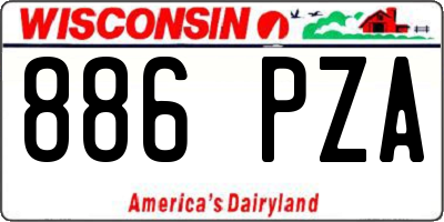 WI license plate 886PZA