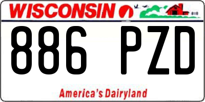 WI license plate 886PZD