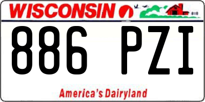 WI license plate 886PZI