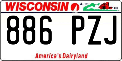 WI license plate 886PZJ