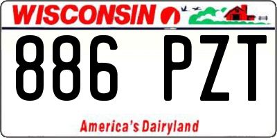 WI license plate 886PZT