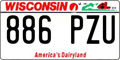 WI license plate 886PZU