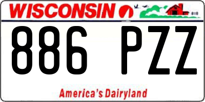 WI license plate 886PZZ