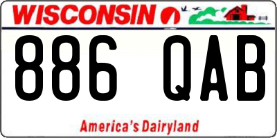 WI license plate 886QAB