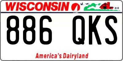 WI license plate 886QKS