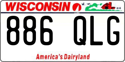 WI license plate 886QLG