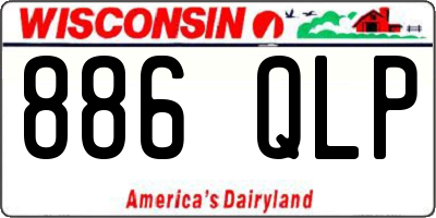 WI license plate 886QLP