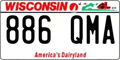 WI license plate 886QMA