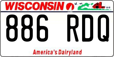 WI license plate 886RDQ