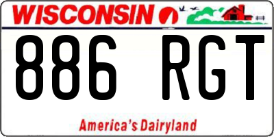 WI license plate 886RGT