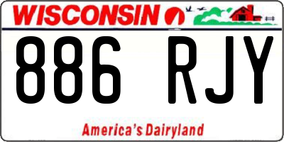 WI license plate 886RJY