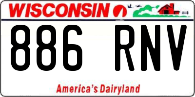 WI license plate 886RNV