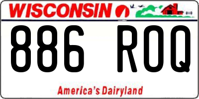 WI license plate 886ROQ